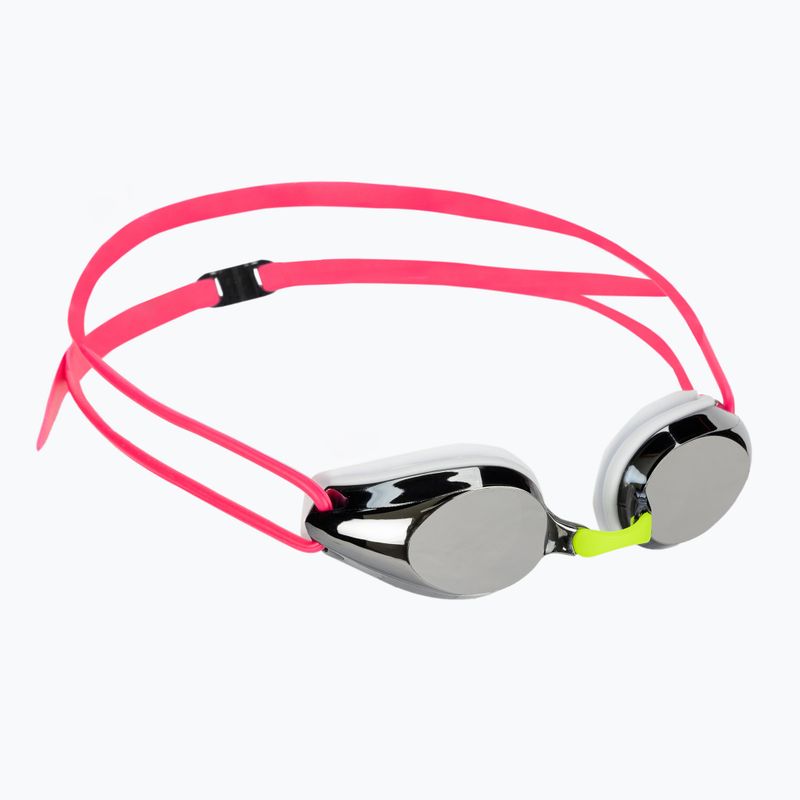 Ochelari de înot pentru copii arena Tracks JR Mirror silver/white/fuchsia