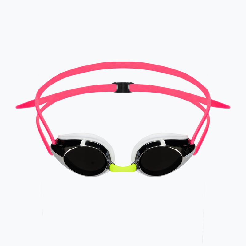 Ochelari de înot pentru copii arena Tracks JR Mirror silver/white/fuchsia 2