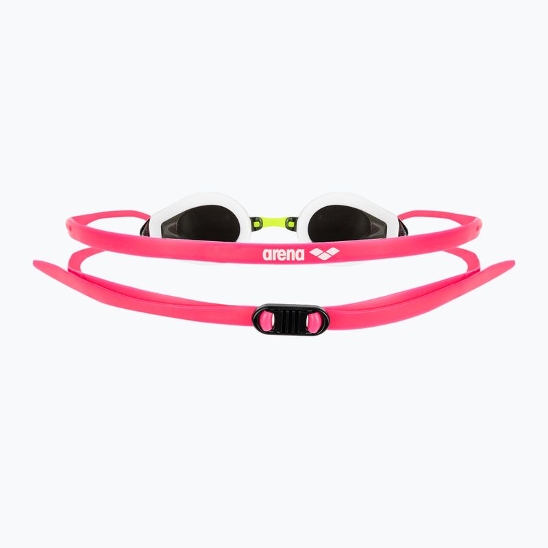 Ochelari de înot pentru copii arena Tracks JR Mirror silver/white/fuchsia 5