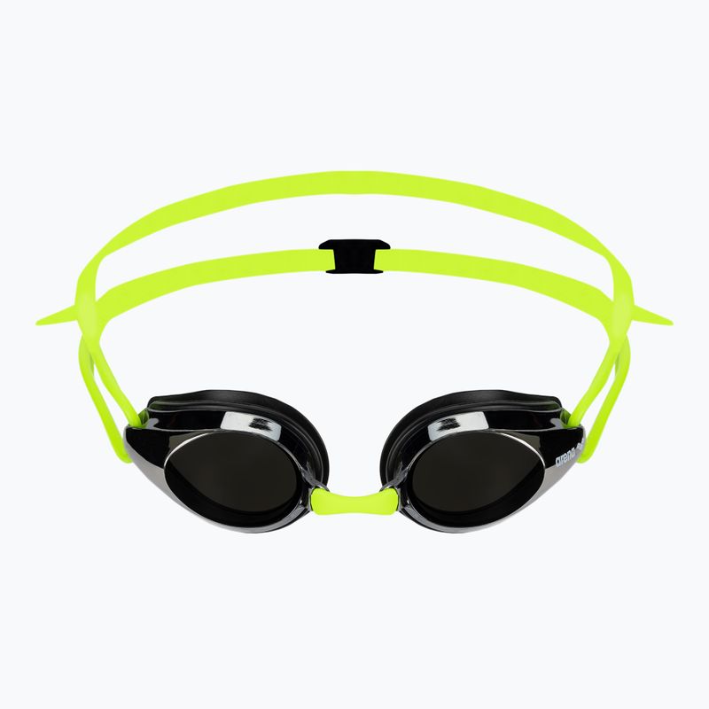 Ochelari de înot pentru copii arena Tracks JR Mirror silver/black/fluoyellow 2