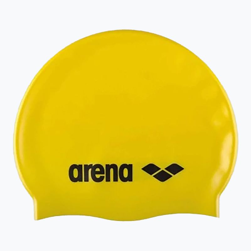 Cască de înot pentru copii arena Classic Silicone Jr yellow / black