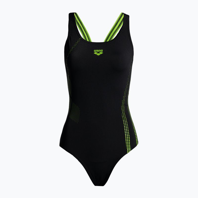 Costum de înot dintr-o bucată pentru femei arena Shadow One Piece negru-verde 000088/506