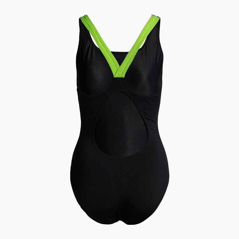 Costum de înot dintr-o bucată pentru femei arena Shadow One Piece negru-verde 000088/506 2