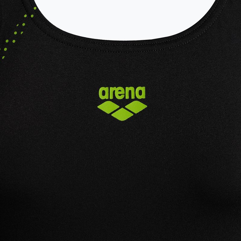 Costum de înot dintr-o bucată pentru femei arena Shadow One Piece negru-verde 000088/506 3