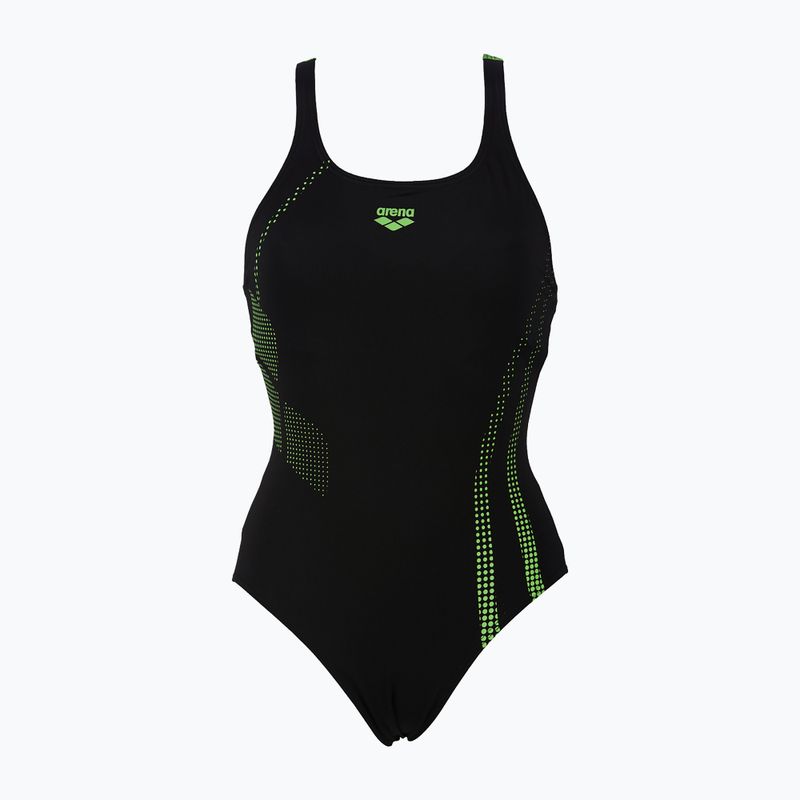 Costum de înot dintr-o bucată pentru femei arena Shadow One Piece negru-verde 000088/506 4