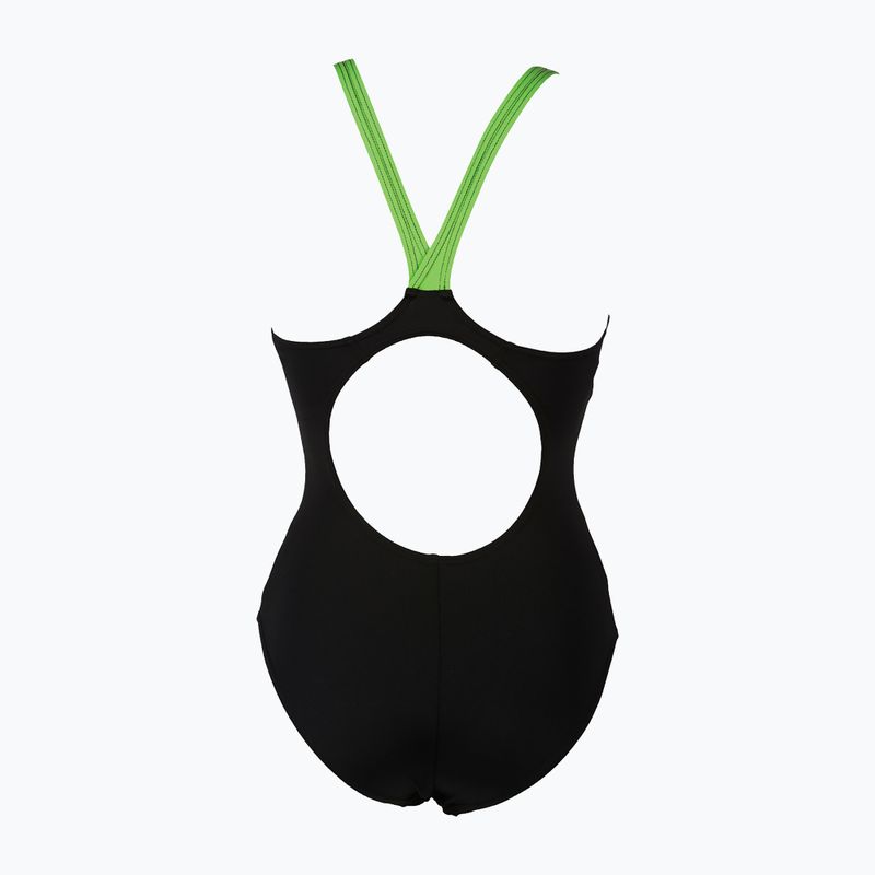 Costum de înot dintr-o bucată pentru femei arena Shadow One Piece negru-verde 000088/506 5