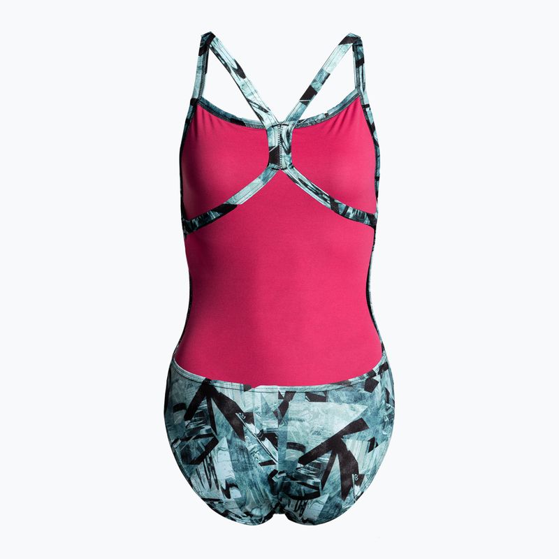 Costum de înot dintr-o bucată pentru femei arena Glitch One Piece albastru 000441/509 2