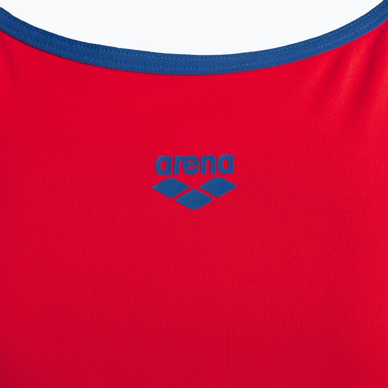 Costum de înot dintr-o bucată pentru femei arena Team Stripe Super Fly Back One Piece roșu-albastru 001195/477 3