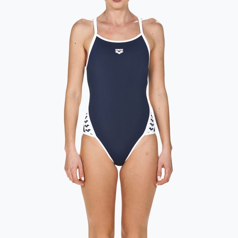 Costum de înot dintr-o bucată pentru femei arena Team Stripe Super Fly Back One Piece bleumarin 001195/701 5