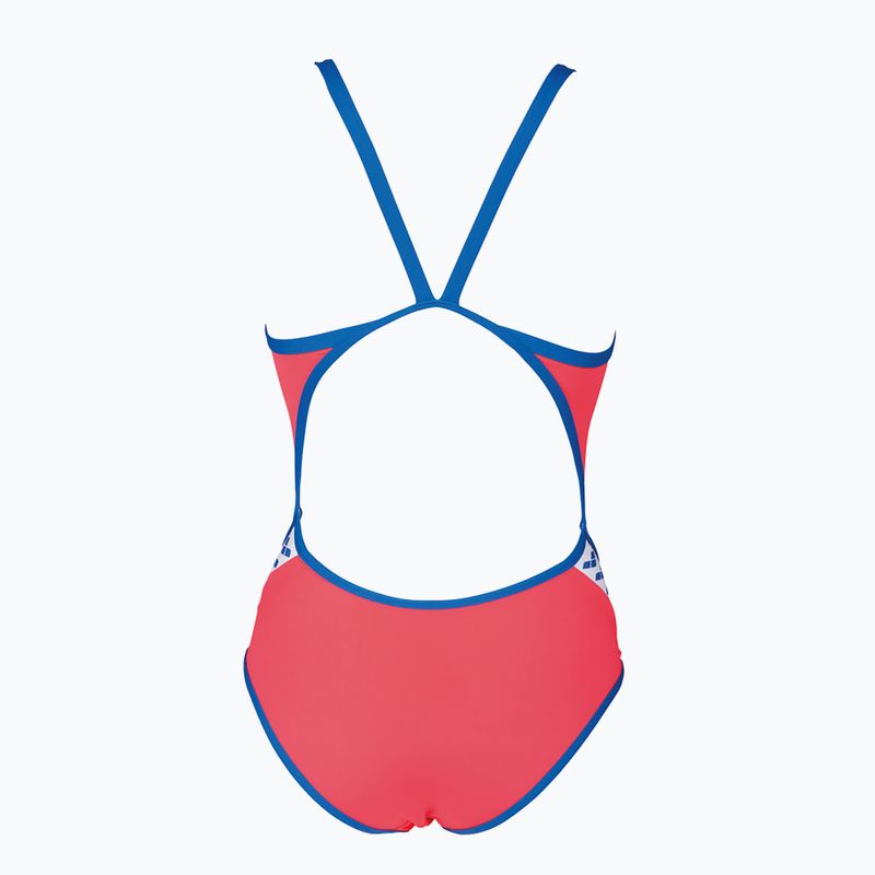 Costum de înot dintr-o bucată pentru femei arena Team Stripe Super Fly Back One Piece roșu-albastru 001195/477 6