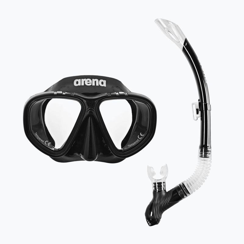 Set de snorkeling arena Premium Snorkeling Set black/clear/black