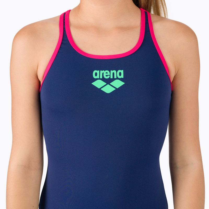 Costum de baie pentru copii ARENA Biglogo Swim Pro Back One Piece 708 albastru marin 001332/708 4