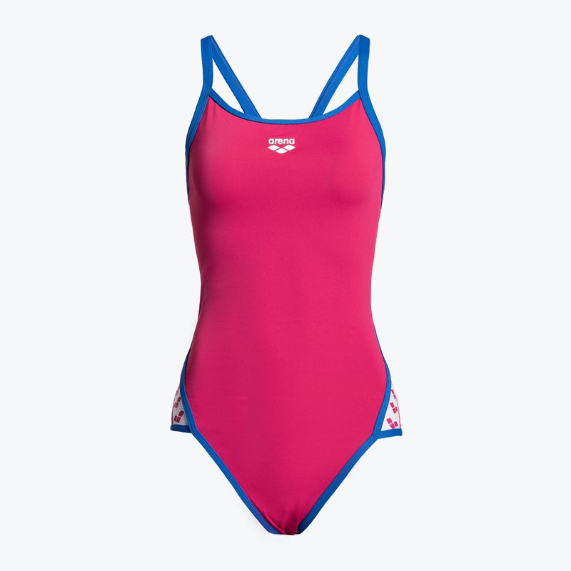 Costum de înot dintr-o bucată pentru femei arena Team Stripe Super Fly Back One Piece roz  001195/970