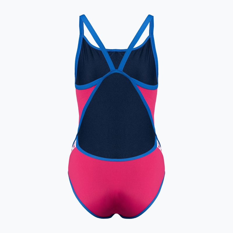 Costum de înot dintr-o bucată pentru femei arena Team Stripe Super Fly Back One Piece roz  001195/970 2