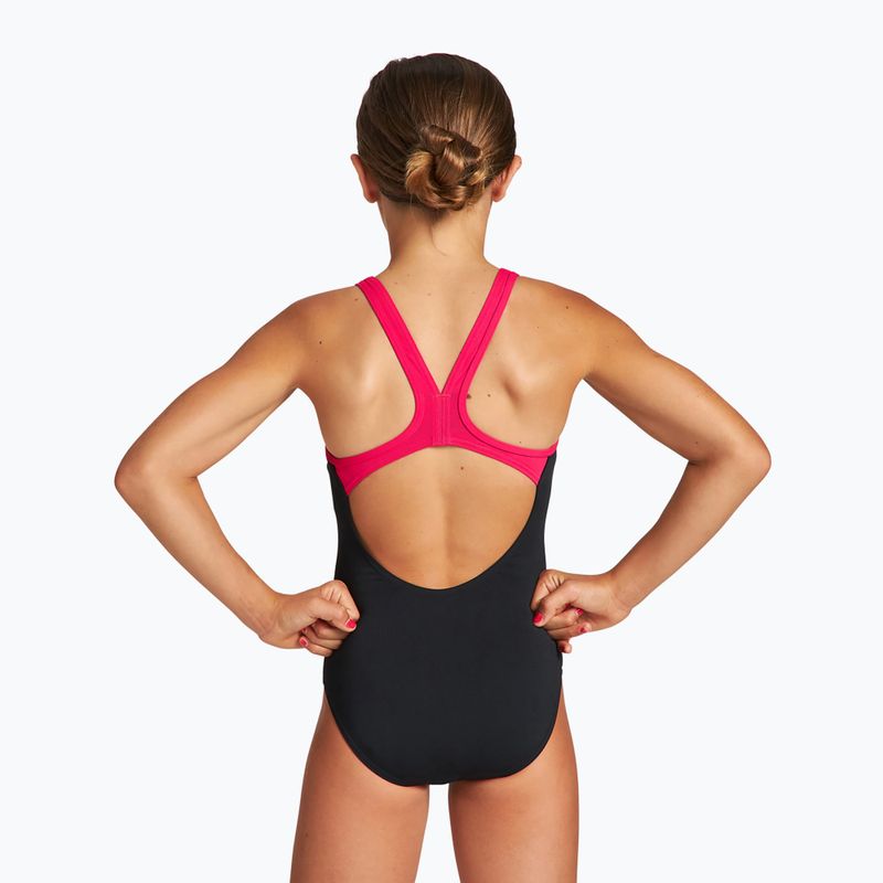Costum de înot dintr-o bucată pentru copii arena Biglogo Swim Pro Back One Piece negru 001332/595 7