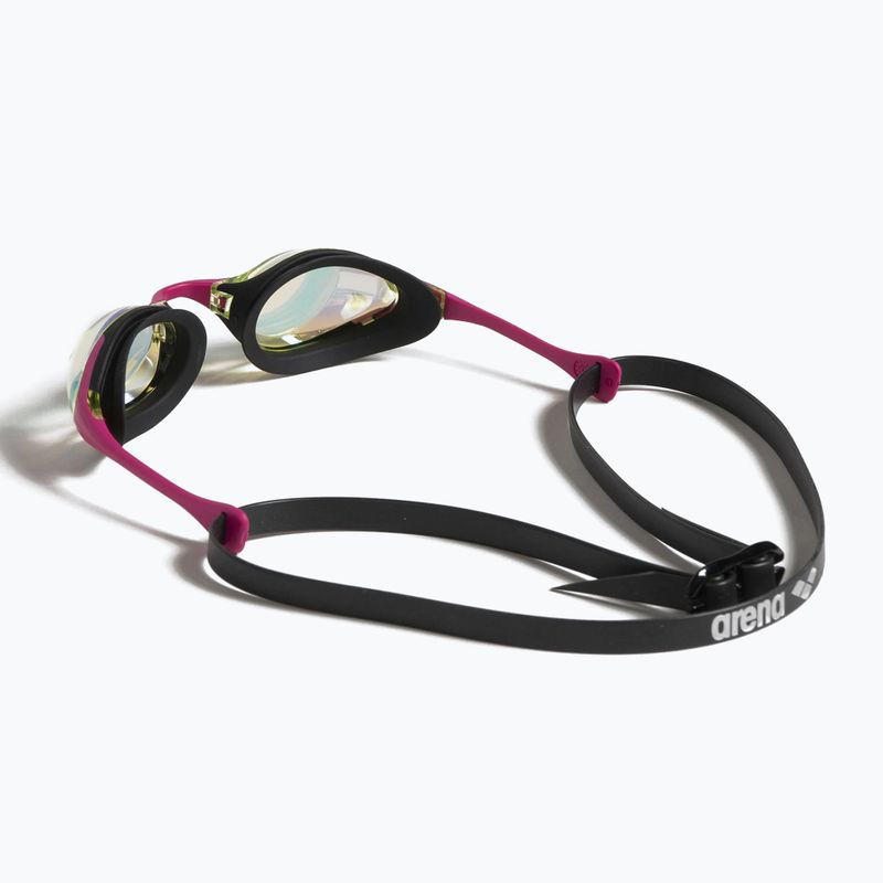 Ochelari de înot Arena Cobra Swipe Mirror galben cupru/roz 004196/390 7