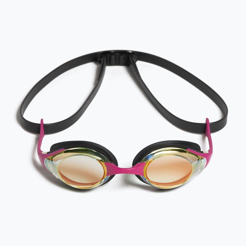 Ochelari de înot Arena Cobra Swipe Mirror galben cupru/roz 004196/390 8