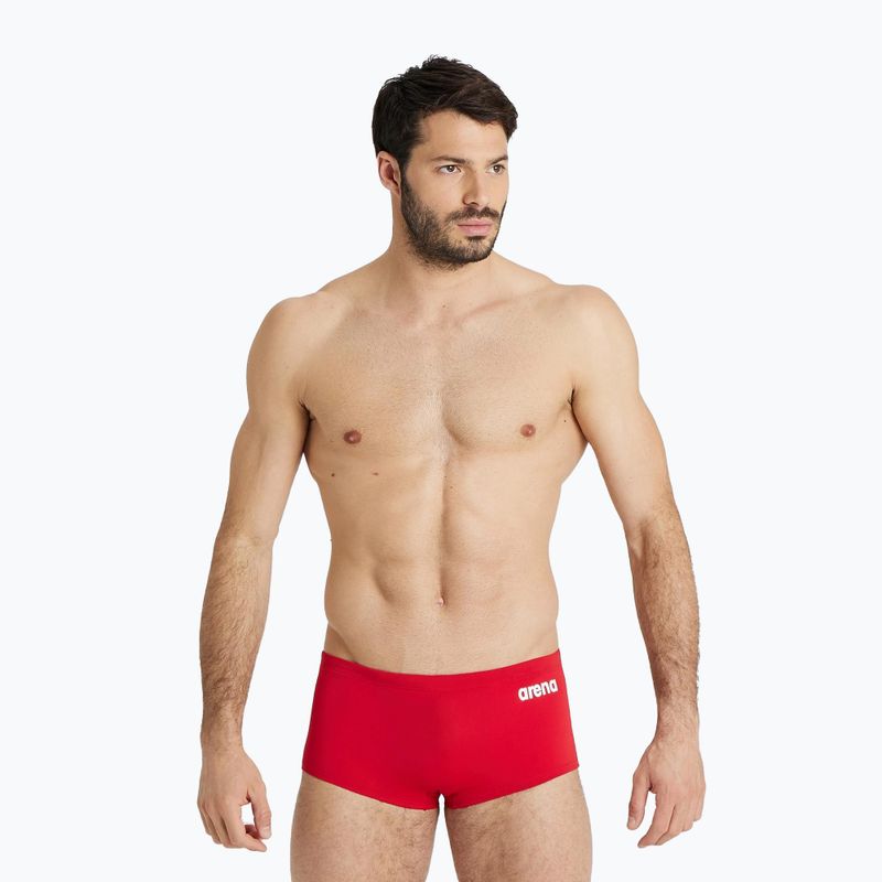 Bărbați arena Team Swim Pantaloni scurți cu talie joasă pentru bărbați Solid roșu 004775/450 boxeri de înot 4