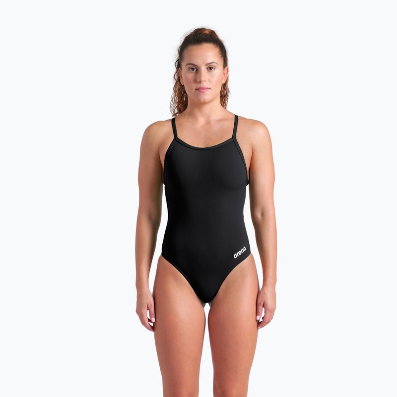 Costum de baie întreg pentru femei Arena Team Light Drop Solid black/white 5