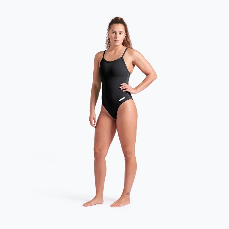 Costum de baie întreg pentru femei Arena Team Light Drop Solid black/white 6