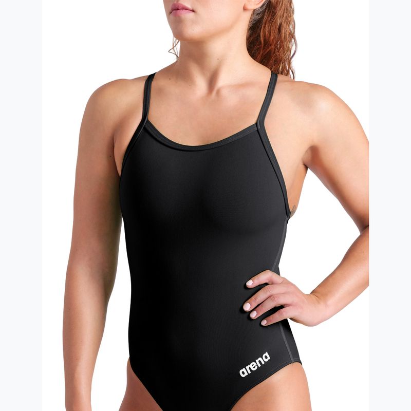 Costum de baie întreg pentru femei Arena Team Light Drop Solid black/white 8