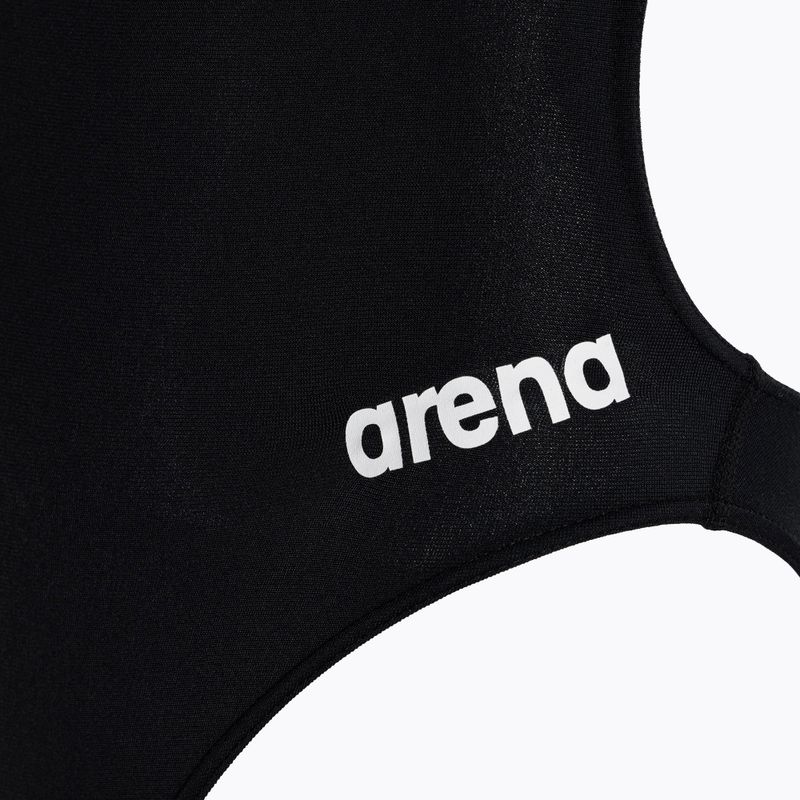Costum de înot dintr-o bucată pentru copii arena Team Challenge Solid black/white 3
