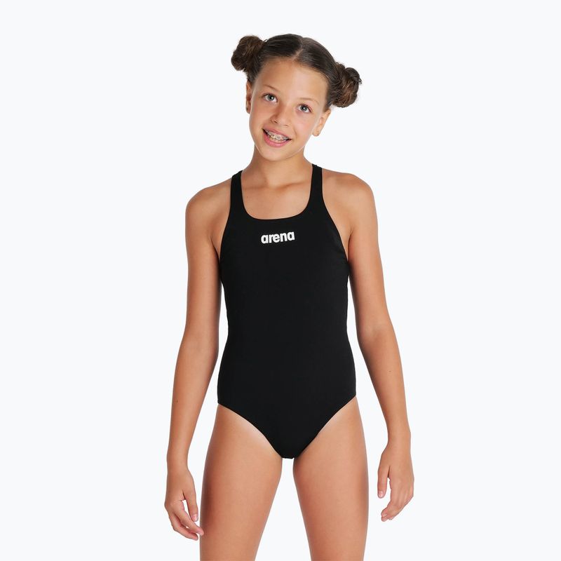 Costum de baie întreg pentru copii arena Team Swim Pro Solid black/white 5