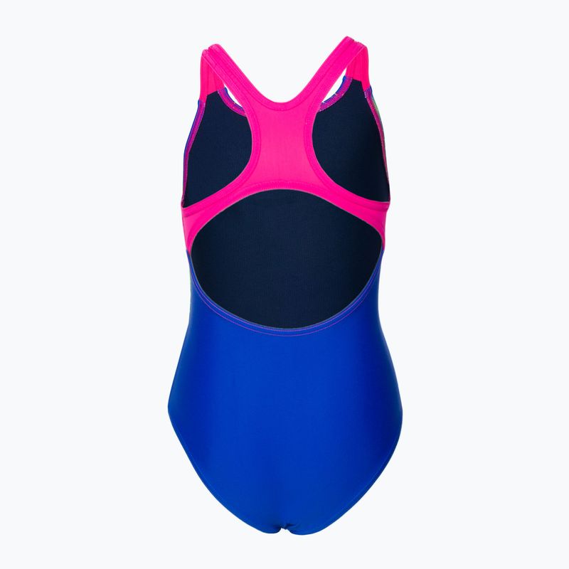 Costum de baie o piesă pentru copii Arena Pro Back Placement albastru-verde 005088 2
