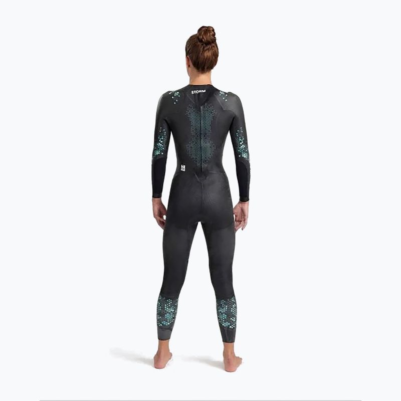 Costum de înot pentru femei arena Storm coral blue/black 2