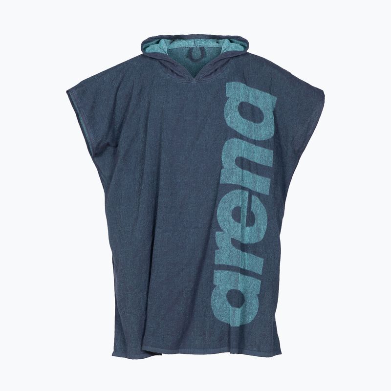 Poncho cu glugă ARENA Big Logo albastru marin 005624/101