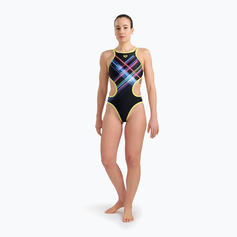 Costum de baie o piesă pentru femei Arena Tech One Back Placement negru și culoare 005561 4