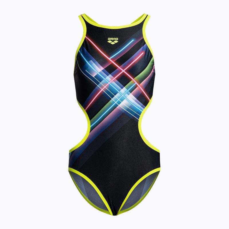 Costum de baie o piesă pentru femei Arena Tech One Back Placement negru și culoare 005561