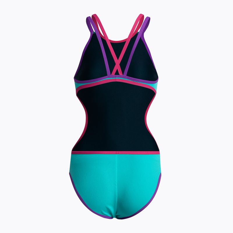 Costum de înot dintr-o bucată pentru femei arena One Double Cross Back One Piece albastru 004732/889 2