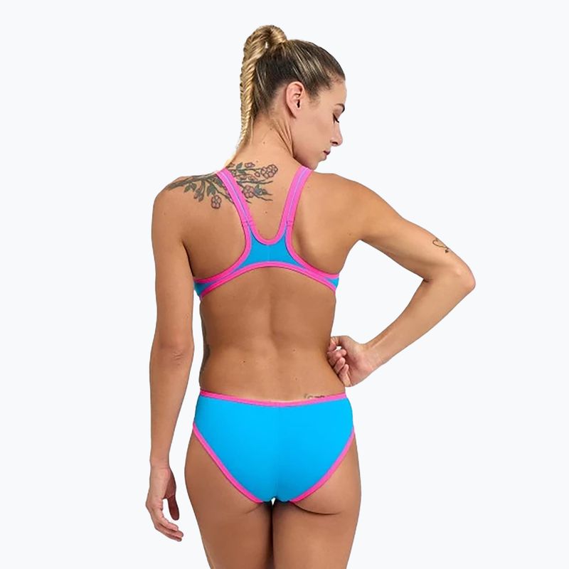 Costum de baie dintr-o singură piesă pentru femei arena One Biglogo One Piece turquoise/fluo pink 3