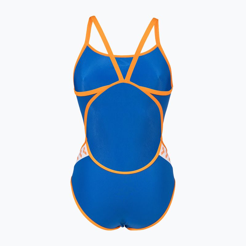 Costum de baie o piesă pentru femei arena Icons Super Fly Back Solid albastru/portocaliu 005036/751 3