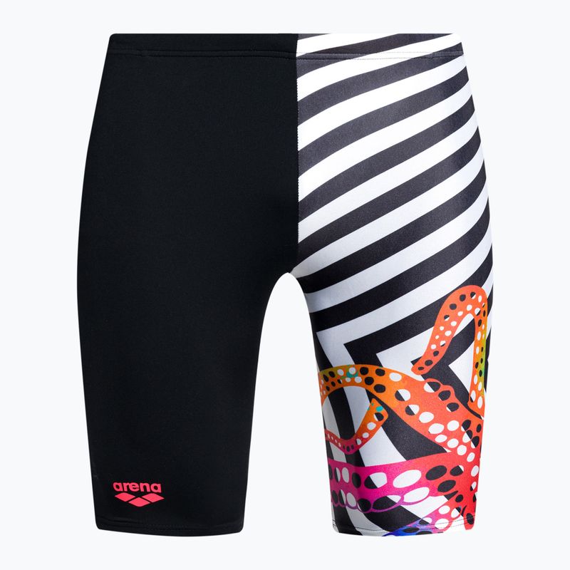 Boxeri de baie pentru bărbați Arena Crazy Octopus Jammer negru-albi 006379