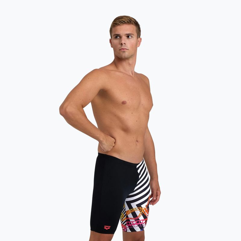 Boxeri de baie pentru bărbați Arena Crazy Octopus Jammer negru-albi 006379 6