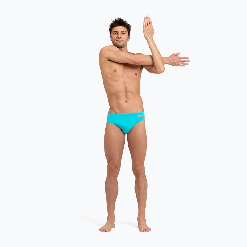 Slipuri pentru bărbați arena Team Swim Briefs Solid albastru-portocalii 004773/840 4