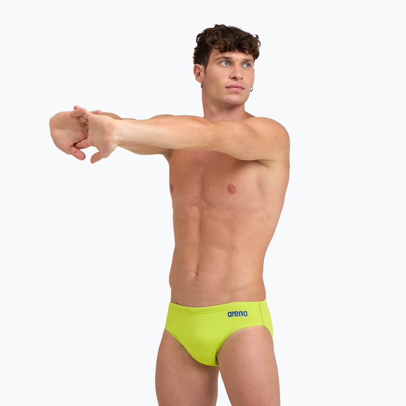 Slipuri pentru bărbați arena Team Swim Briefs Solid galben-albaștri 004773/680 4