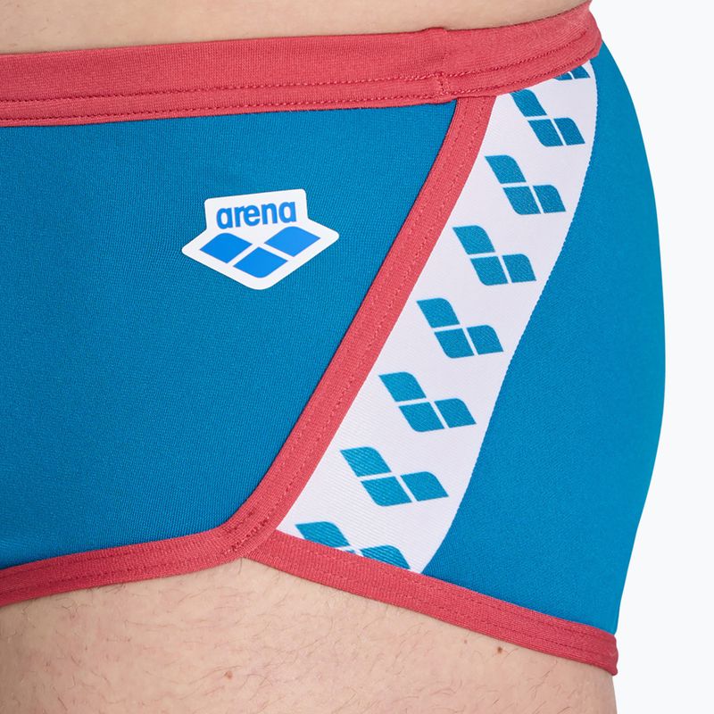 Bărbați arena Icons Swim Low Waist Short Solid albastru cosmo/astro roșu boxeri de înot pentru bărbați