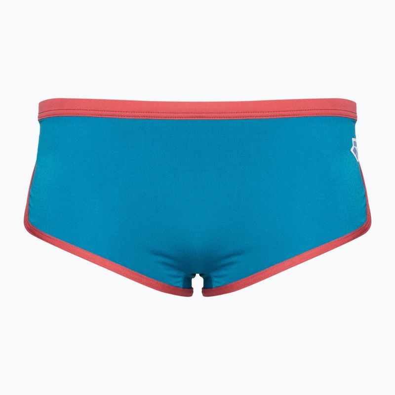 Bărbați arena Icons Swim Low Waist Short Solid albastru cosmo/astro roșu boxeri de înot pentru bărbați