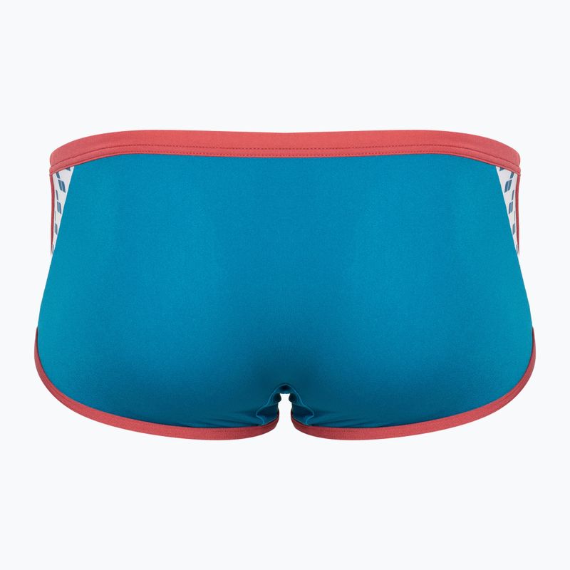 Bărbați arena Icons Swim Low Waist Short Solid albastru cosmo/astro roșu boxeri de înot pentru bărbați 2