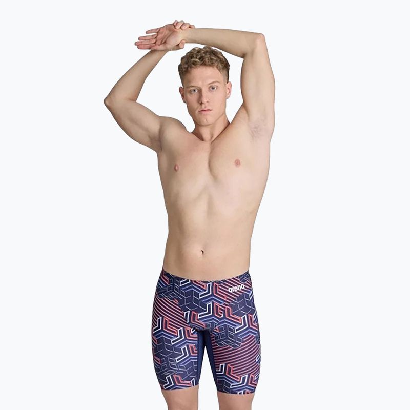 Boxeri de baie pentru bărbați  arena Kikko Pro Swim Jammer navy/team redwhiteblue 5