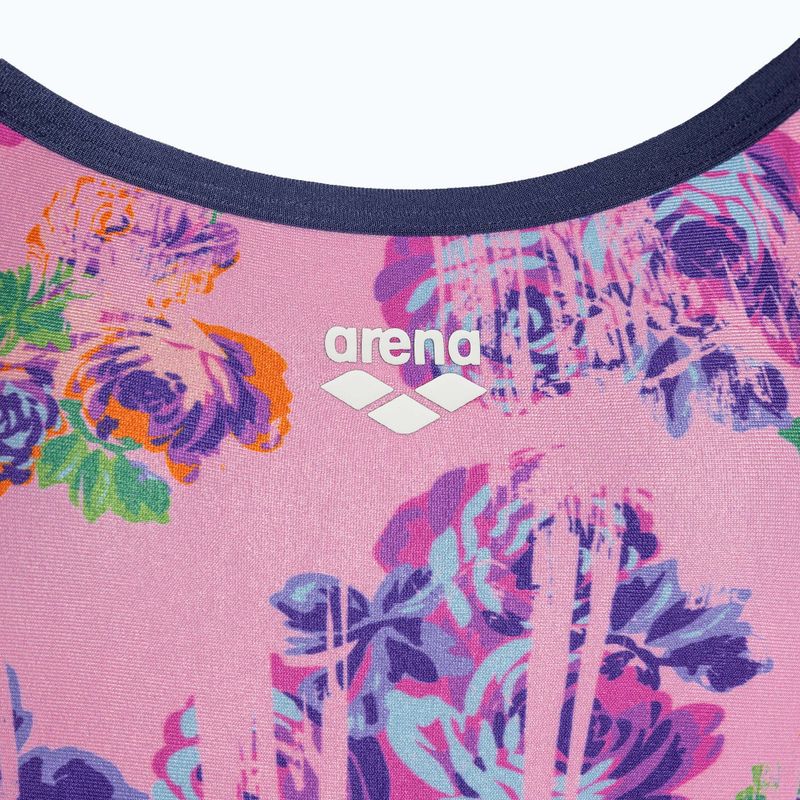 Costum de baie dintr-o singură piesă pentru femei arena Rose Texture Swimsuit Xcross Back multi pink/navy 3