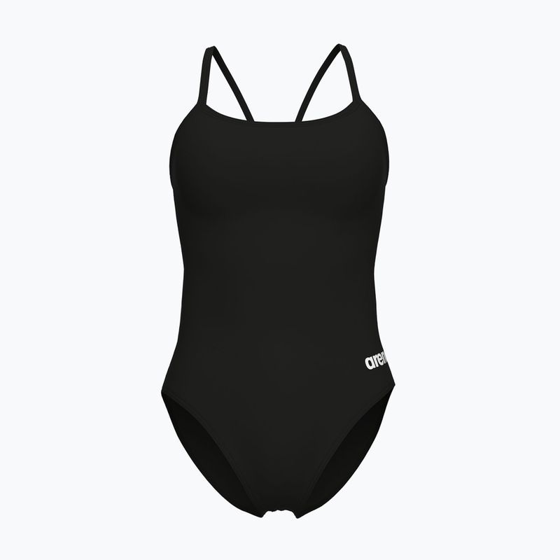 Costum de înot dintr-o piesă pentru femei arena Lace Back Solid black/white