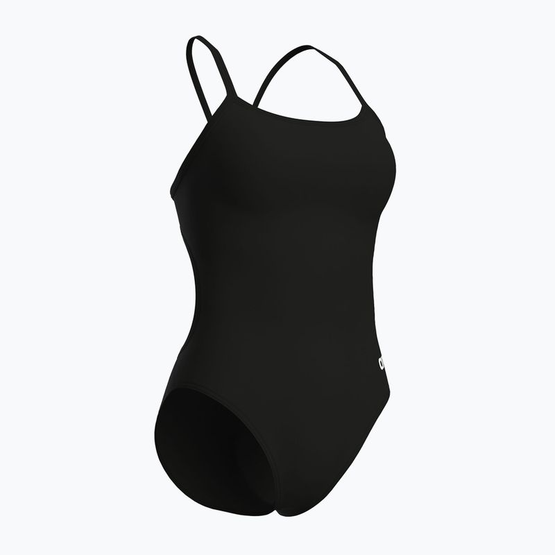 Costum de înot dintr-o piesă pentru femei arena Lace Back Solid black/white 3