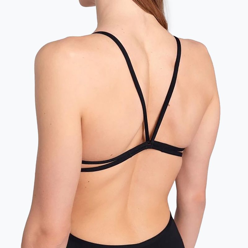 Costum de înot dintr-o piesă pentru femei arena Lace Back Solid black/white 8