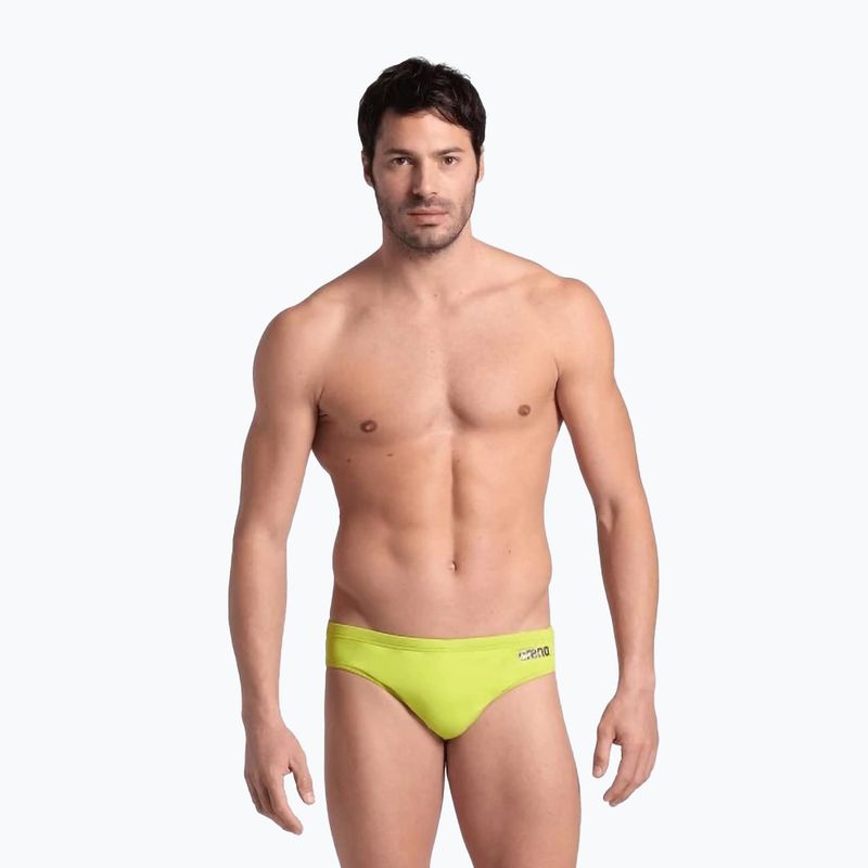 Slip de înot pentru bărbați arena Team Swim Briefs Solid soft green