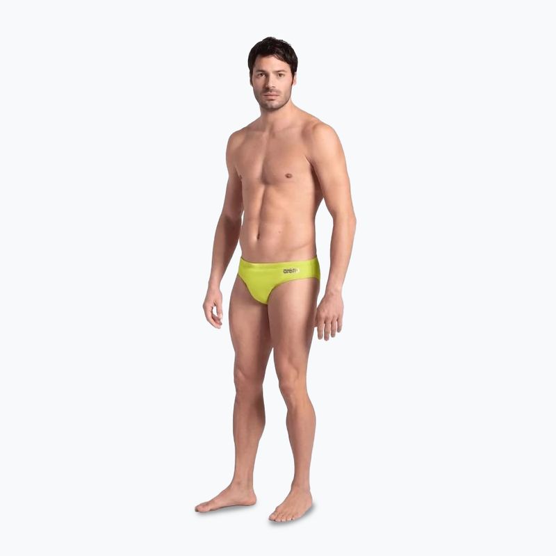 Slip de înot pentru bărbați arena Team Swim Briefs Solid soft green 2