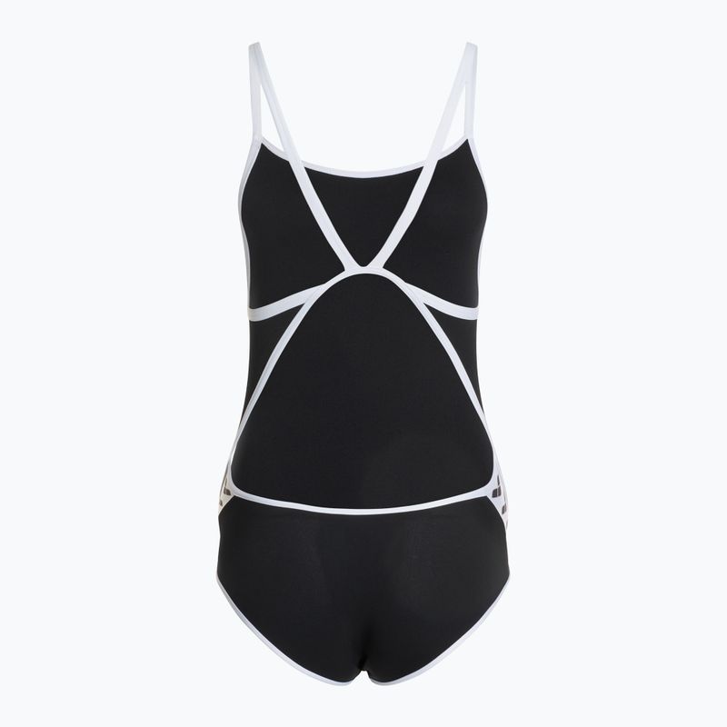 Costum de înot dintr-o piesă pentru femei arena Icons Super Fly Back Solid black / white 2